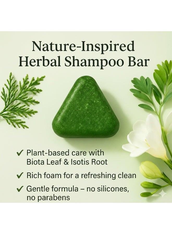 طبيعة شامبو Nature Triangle، صابون Nature Seven الأخضر، شامبو Usman Grass، مهدئ ومقوي للشعر للنساء والرجال (قطعة واحدة) - Image 3